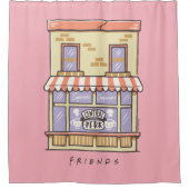 FRIENDS™ | Central Perk Cartoon Coffee Shop Duschvorhang (Vorderseite)