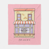 FRIENDS™ | Central Perk Cartoon Coffee Shop Fleecedecke (Vorderseite)