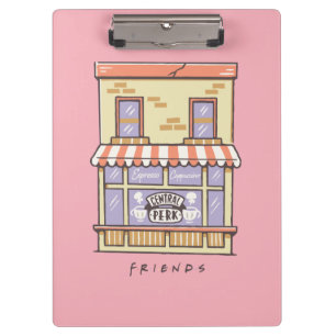 FRIENDS™   Central Perk Cartoon Coffee Shop Klemmbrett