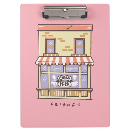 FRIENDS™ | Central Perk Cartoon Coffee Shop Klemmbrett (Vorderseite)