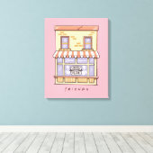 FRIENDS™ | Central Perk Cartoon Coffee Shop Leinwanddruck (Insitu (Holzboden))