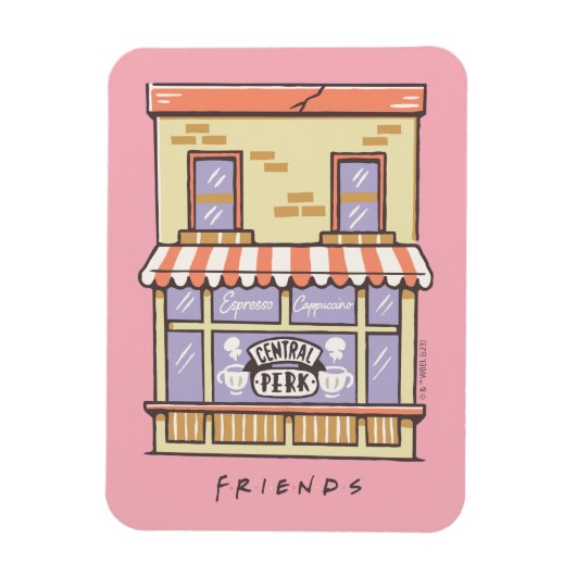 FRIENDS™ | Central Perk Cartoon Coffee Shop Magnet (Vertikal)