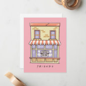 FRIENDS™ | Central Perk Cartoon Coffee Shop Mitteilungskarte (Vorderseite/Rückseite Beispiel)