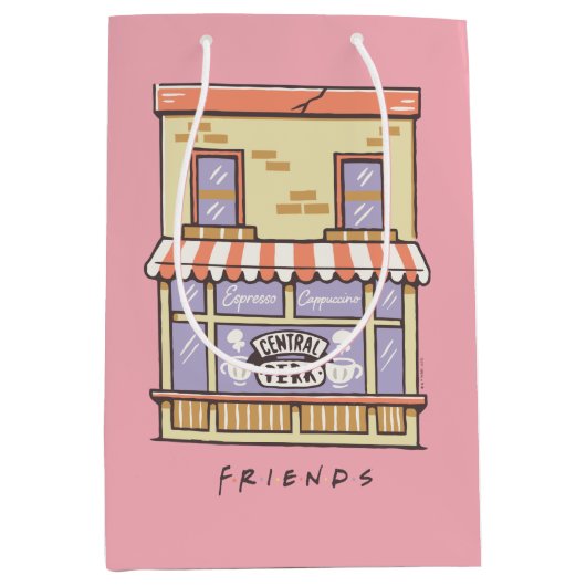FRIENDS™ | Central Perk Cartoon Coffee Shop Mittlere Geschenktüte (Vorderseite)