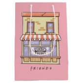 FRIENDS™ | Central Perk Cartoon Coffee Shop Mittlere Geschenktüte (Rückseite)