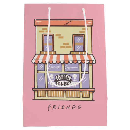 FRIENDS™ | Central Perk Cartoon Coffee Shop Mittlere Geschenktüte (Rückseite)