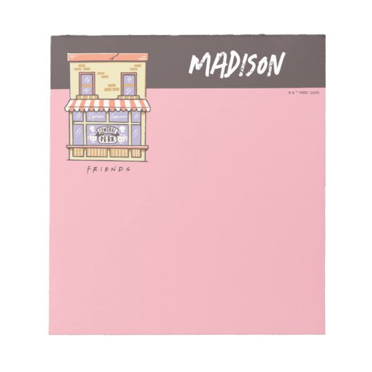 FRIENDS™ | Central Perk Cartoon Coffee Shop Notizblock (Vorderseite)