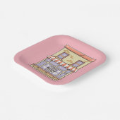 FRIENDS™ | Central Perk Cartoon Coffee Shop Pappteller (Gewinkelt)