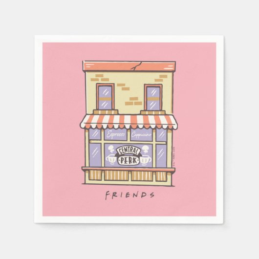 FRIENDS™ | Central Perk Cartoon Coffee Shop Serviette (Vorderseite)