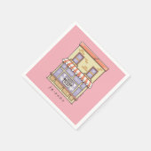 FRIENDS™ | Central Perk Cartoon Coffee Shop Serviette (Ecke)