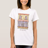 FRIENDS™ | Central Perk Cartoon Coffee Shop T-Shirt (Vorderseite)