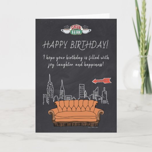 FRIENDS™ | Central Perk Chalkboard Geburtstag Karte (Vorderseite)