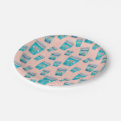 FRIENDS™ | Central Perk Coffee Cup Muster Pappteller (Schrägansicht)