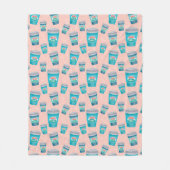 FRIENDS™ | Central Perk Coffee Cup Pattern Fleecedecke (Vorderseite)