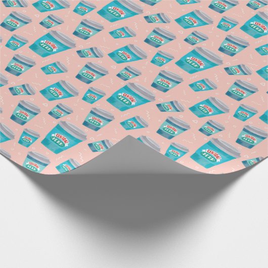FRIENDS™ | Central Perk Coffee Cup Pattern Geschenkpapier (Ecke)