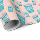 FRIENDS™ | Central Perk Coffee Cup Pattern Geschenkpapier (Rolleneckpunkt)