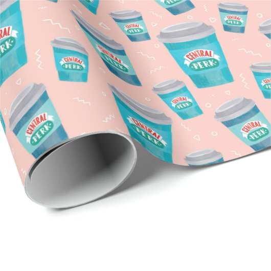 FRIENDS™ | Central Perk Coffee Cup Pattern Geschenkpapier (Rolleneckpunkt)
