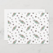 FRIENDS™ | Central Perk Coffee Watercolor Muster Einladungspostkarte (Vorne/Hinten)