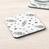 FRIENDS™ | Central Perk Coffee Watercolor Muster Getränkeuntersetzer (Linke Seite)