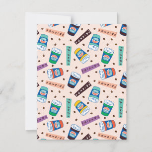 FRIENDS™ Central Perk Lebendiges Kaffeedesign Mitteilungskarte