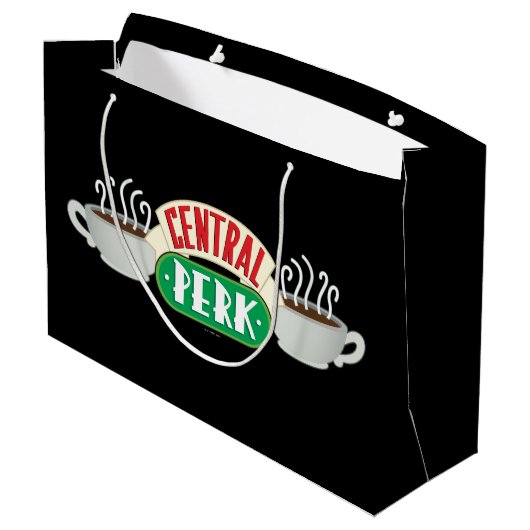 FRIENDS™ | Central Perk Logo Große Geschenktüte (Rückseite Schrägansicht)
