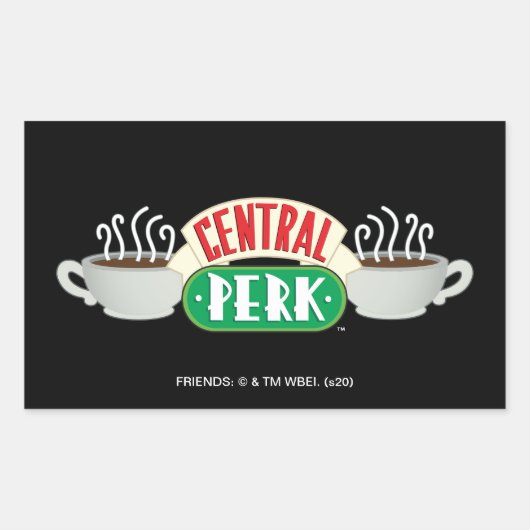 FRIENDS™ | Central Perk Logo Rechteckiger Aufkleber (Vorderseite)
