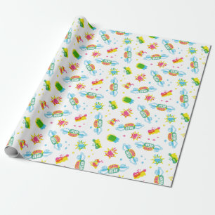FRIENDS™ Central Perk Neon-Muster Geschenkpapier