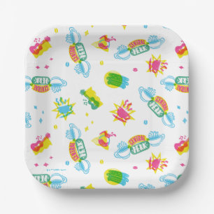 FRIENDS™ Central Perk Neon-Muster Pappteller