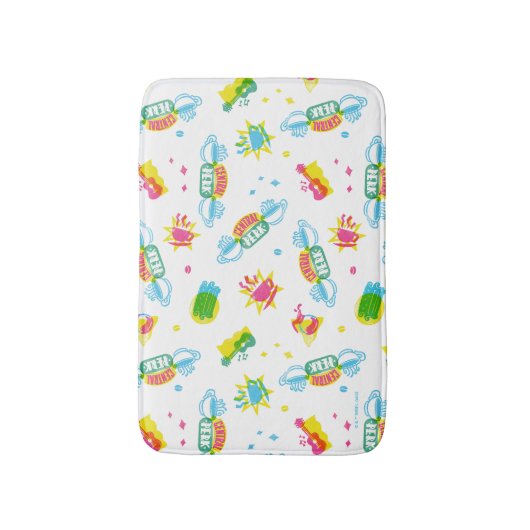 FRIENDS™ | Central Perk Neon Pattern Badematte (Vorderseite Vertikal)