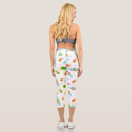 FRIENDS™ | Central Perk Neon Pattern Capri Leggings (Rückseite)