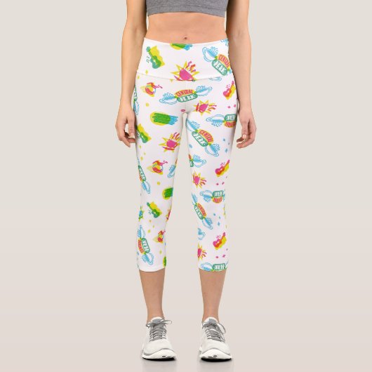 FRIENDS™ | Central Perk Neon Pattern Capri Leggings (Vorderseite)