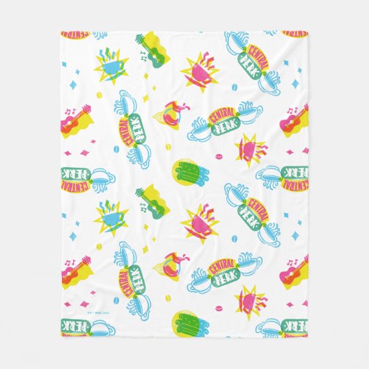 FRIENDS™ | Central Perk Neon Pattern Fleecedecke (Vorderseite)