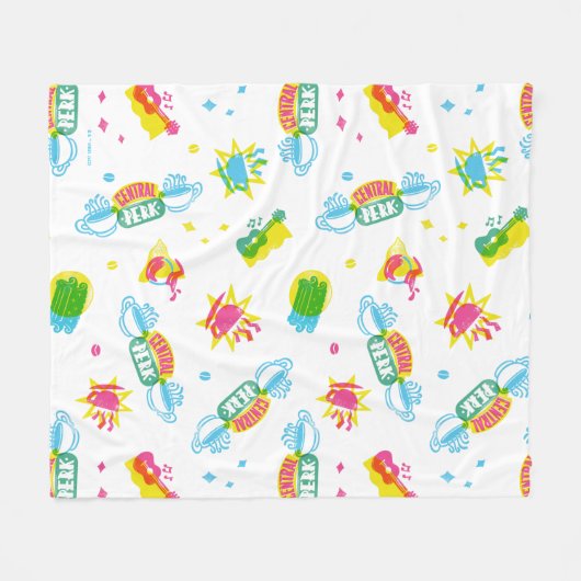 FRIENDS™ | Central Perk Neon Pattern Fleecedecke (Vorderseite (Horizontal))