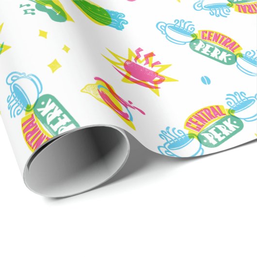 FRIENDS™ | Central Perk Neon Pattern Geschenkpapier (Rolleneckpunkt)
