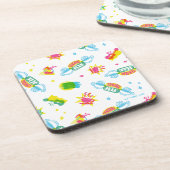 FRIENDS™ | Central Perk Neon Pattern Getränkeuntersetzer (Linke Seite)