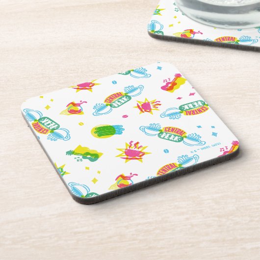 FRIENDS™ | Central Perk Neon Pattern Getränkeuntersetzer (Linke Seite)