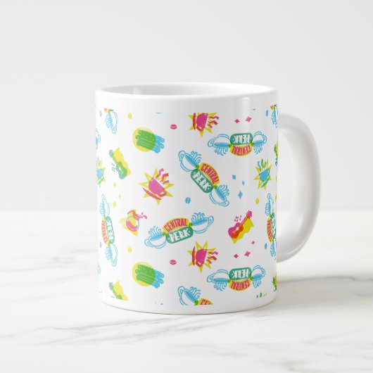 FRIENDS™ | Central Perk Neon Pattern Jumbo-Tasse (Vorderseite Rechts)