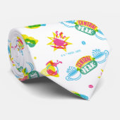 FRIENDS™ | Central Perk Neon Pattern Krawatte (Gerollt)