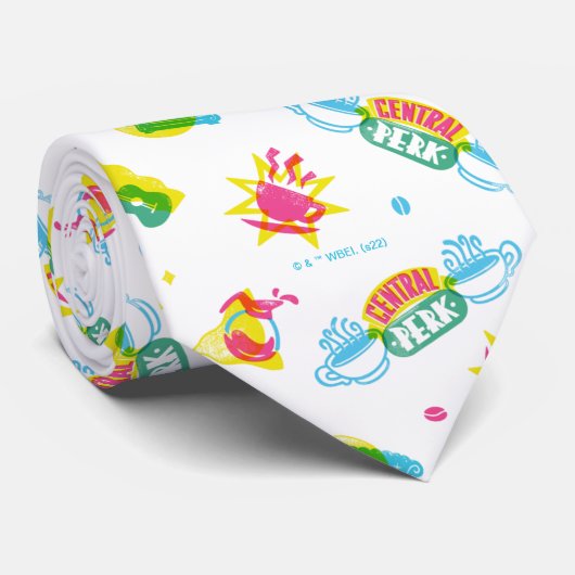 FRIENDS™ | Central Perk Neon Pattern Krawatte (Gerollt)