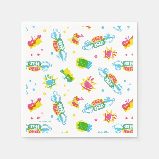 FRIENDS™ | Central Perk Neon Pattern Serviette (Vorderseite)