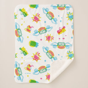 FRIENDS™ Central Perk Neon Pattern Sherpadecke