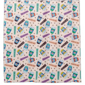 FRIENDS™ | Central Perk Vibrank Coffee Pattern Duschvorhang (Vorderseite)