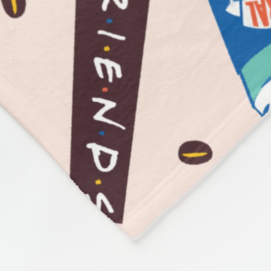 FRIENDS™ | Central Perk Vibrank Coffee Pattern Fleecedecke (Ecke)