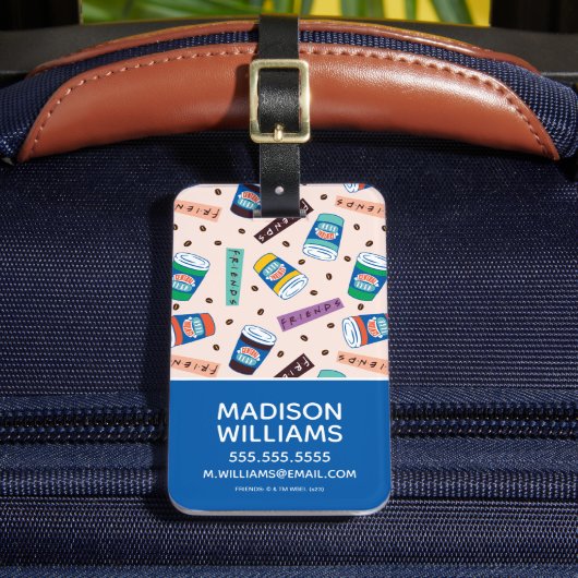 FRIENDS™ | Central Perk Vibrank Coffee Pattern Gepäckanhänger (Vorderseite Insitu 2)