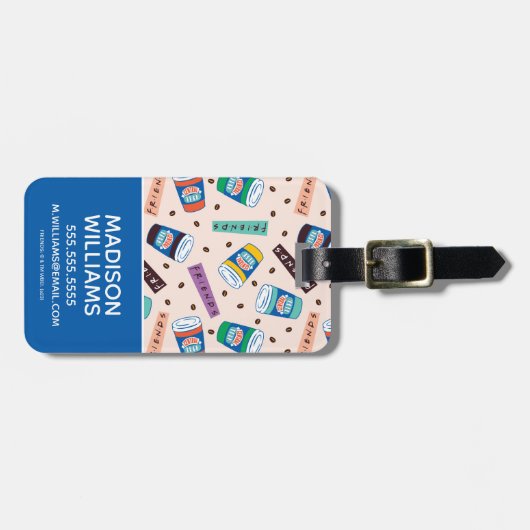 FRIENDS™ | Central Perk Vibrank Coffee Pattern Gepäckanhänger (Vorderseite horizontal)