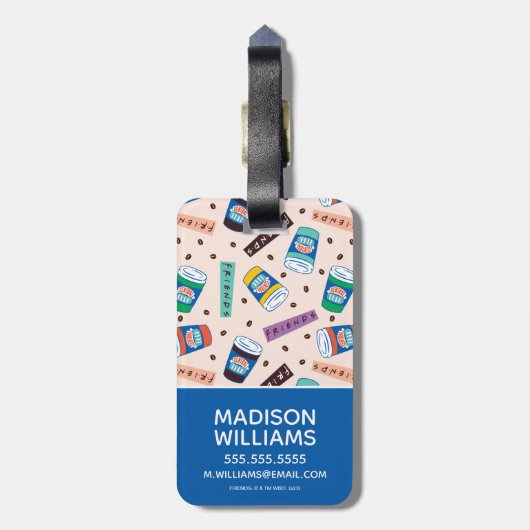 FRIENDS™ | Central Perk Vibrank Coffee Pattern Gepäckanhänger (Rückseite vertikal)