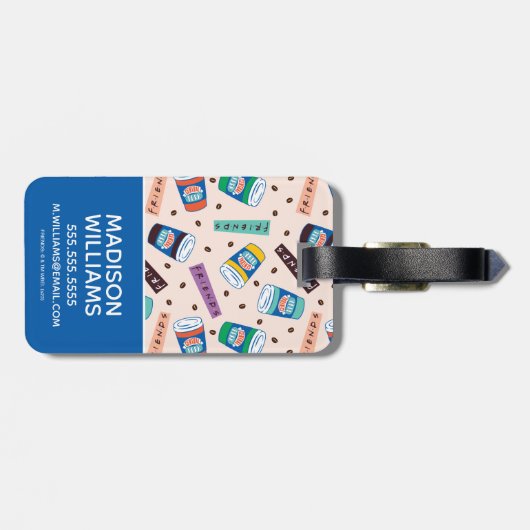 FRIENDS™ | Central Perk Vibrank Coffee Pattern Gepäckanhänger (Rückseite horizontal)