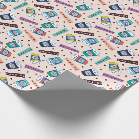 FRIENDS™ | Central Perk Vibrank Coffee Pattern Geschenkpapier (Ecke)