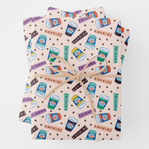 FRIENDS™   Central Perk Vibrank Coffee Pattern Geschenkpapier Set