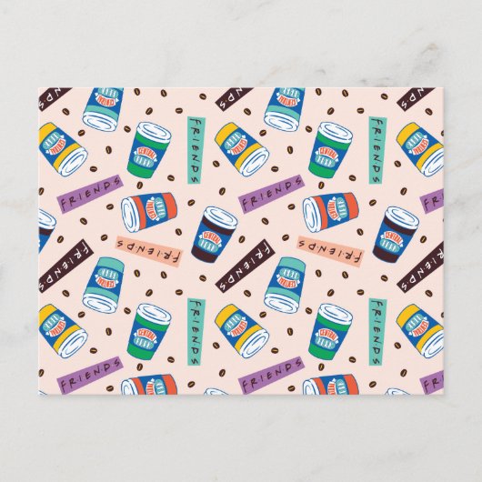 FRIENDS™ | Central Perk Vibrank Coffee Pattern Postkarte (Vorderseite)